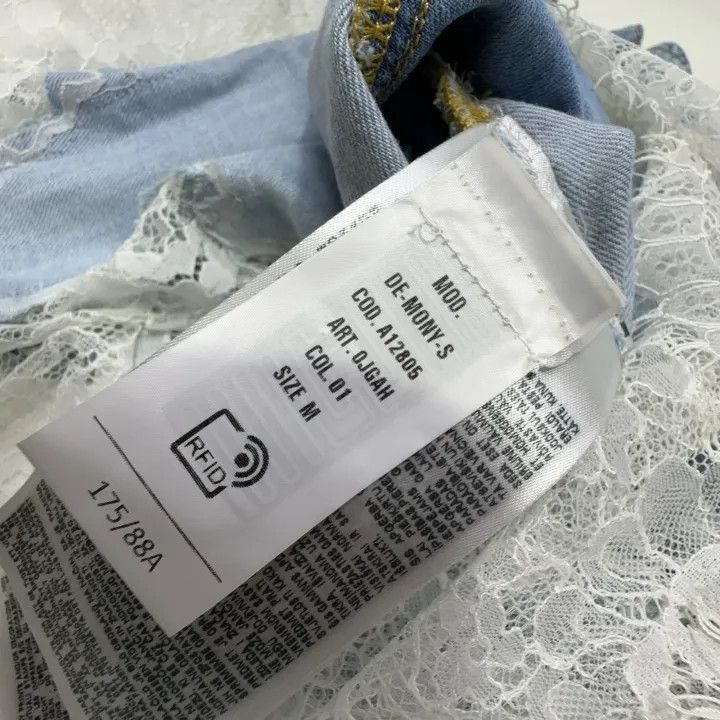 Diesel Diesel Lace-Trimmed Denim Cami Top 0079 Size M / US 6-8 / IT 42-44 - 4 Thumbnail