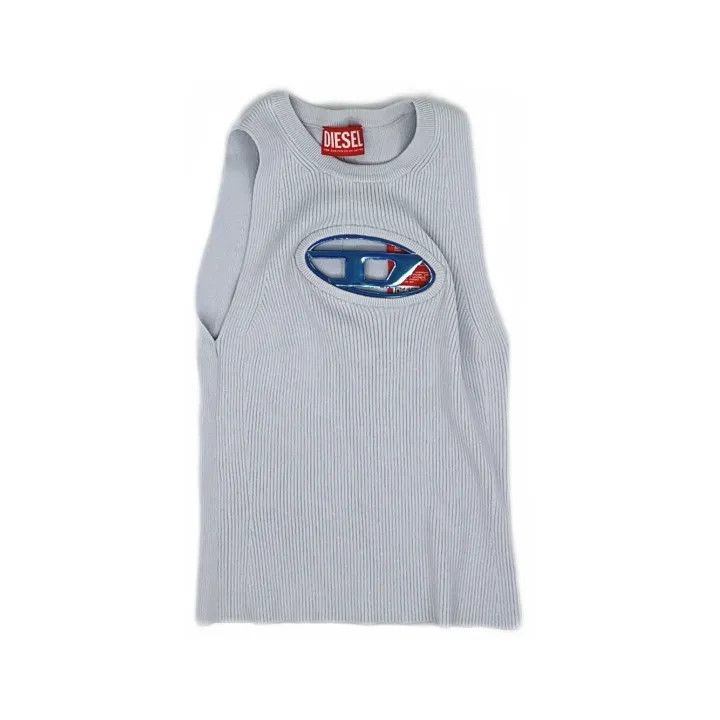Diesel Diesel Women's Short Sleeve Logo Tank Top 0079 Size XS / US 0-2 / IT 36-38 - 2 Thumbnail