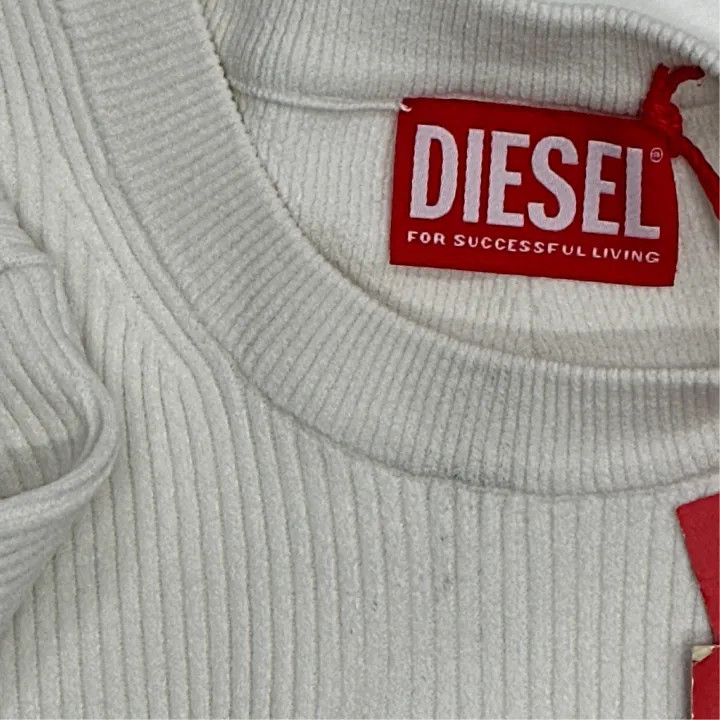 Diesel Diesel Oval-D Long Sleeve Ribbed Knit Top 0079 Size M / US 6-8 / IT 42-44 - 4 Thumbnail