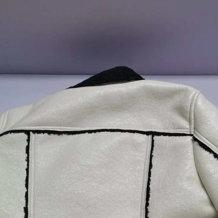 Diesel Diesel White Leather Long Sleeve Jacket 0079 Size XS / US 0-2 / IT 36-38 - 7 Thumbnail