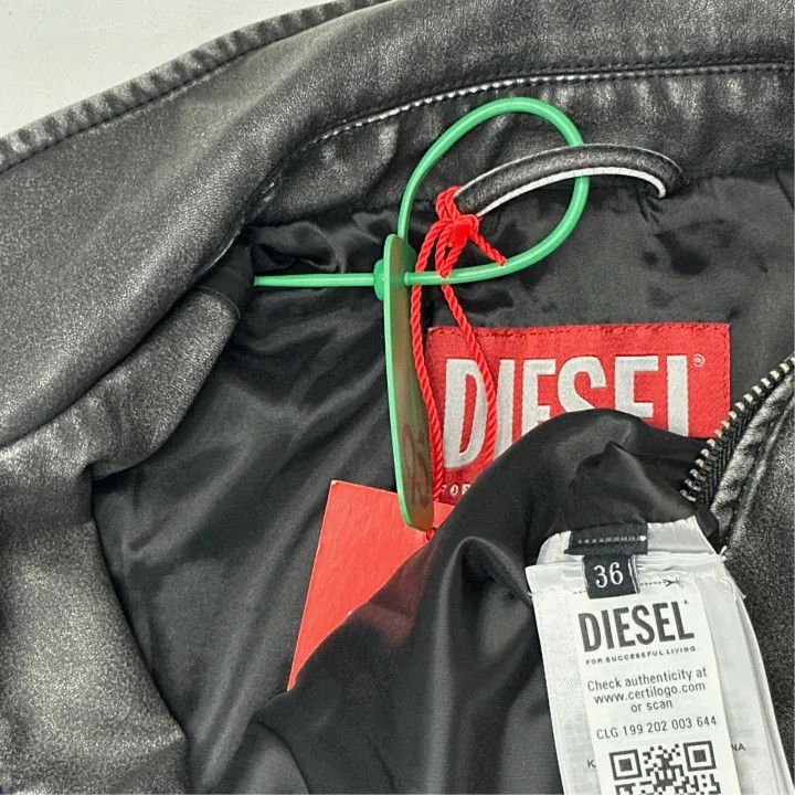 Diesel Diesel Black Zip-Up Long Sleeve Jacket 0079 Size S / US 4 / IT 40 - 5 Thumbnail