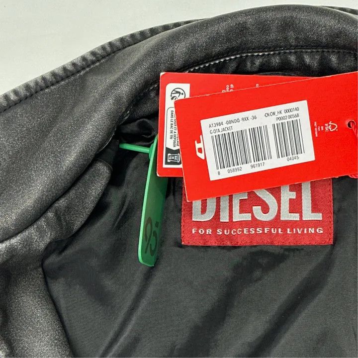 Diesel Diesel Black Zip-Up Long Sleeve Jacket 0079 Size S / US 4 / IT 40 - 2 Thumbnail