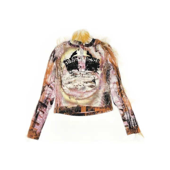 Diesel Diesel Long Sleeve Graphic Print T-Shirt for Women 0079 Size XS / US 0-2 / IT 36-38 - 2 Thumbnail