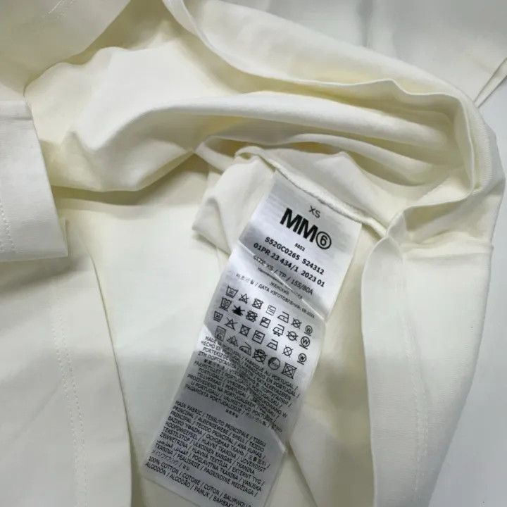 Maison Margiela MM6 Maison Margiela White Short Sleeve T-Shirt 0079 Size XS / US 0-2 / IT 36-38 - 6 Thumbnail