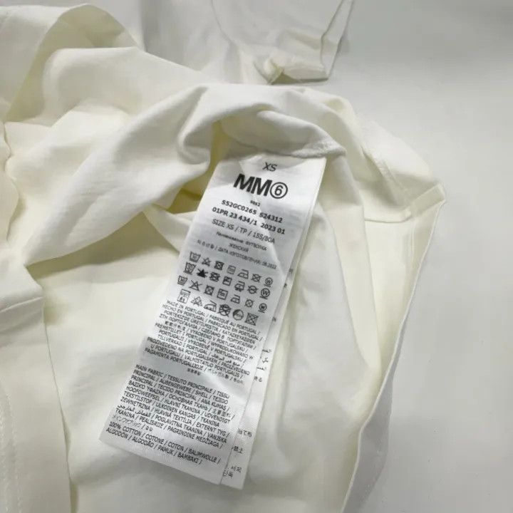 Maison Margiela MM6 Maison Margiela White Crew Neck T-Shirt 0079 Size XS / US 0-2 / IT 36-38 - 6 Thumbnail