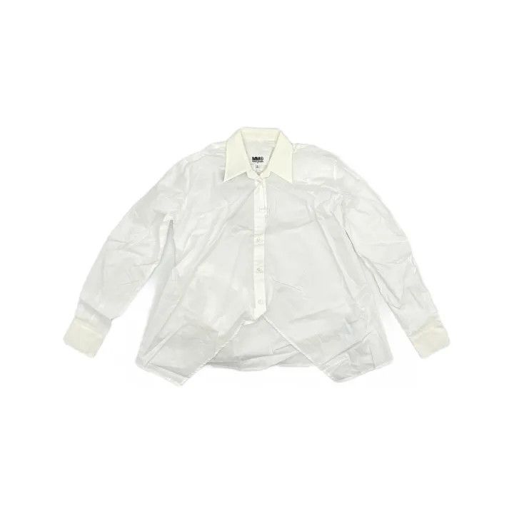 Maison Margiela MM6 Maison Margiela White Long Sleeve Shirt 0079 Size M / US 6-8 / IT 42-44 - 2 Thumbnail