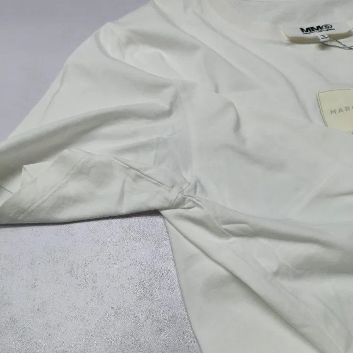 Maison Margiela MM6 Maison Margiela White Logo T-Shirt for Women 0079 Size M / US 6-8 / IT 42-44 - 11 Thumbnail