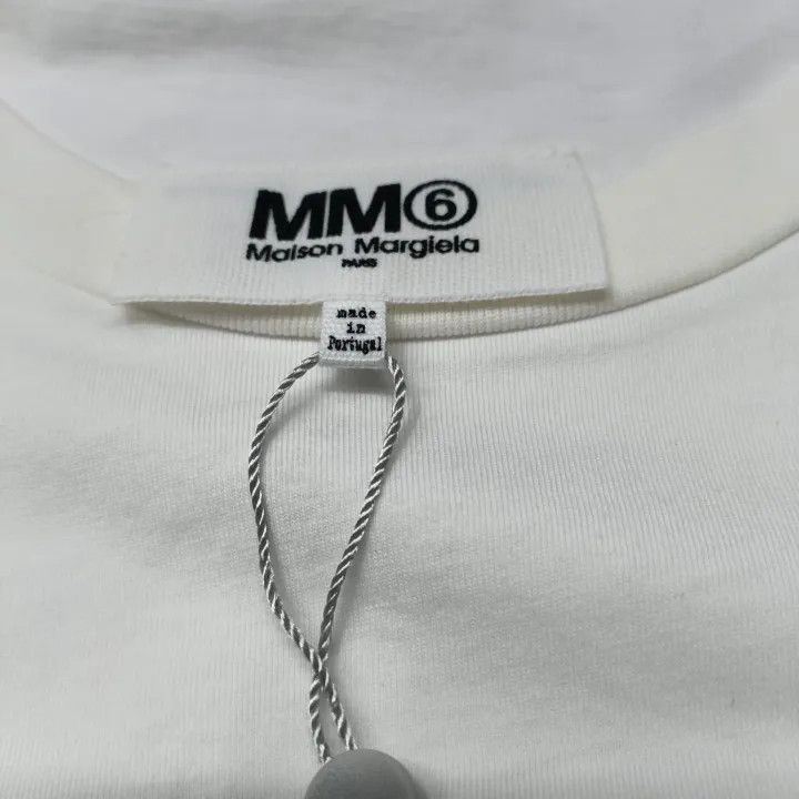 Maison Margiela MM6 Maison Margiela White Logo T-Shirt for Women 0079 Size M / US 6-8 / IT 42-44 - 3 Thumbnail