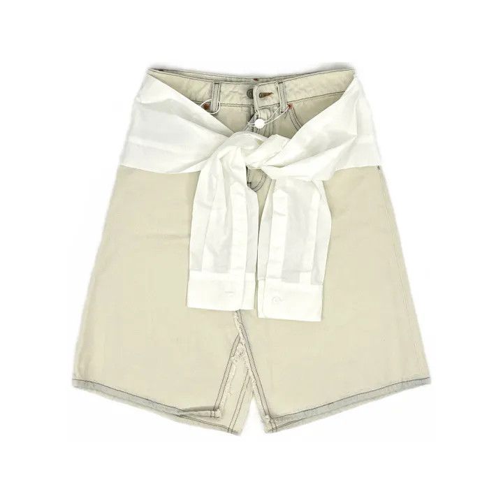 Maison Margiela MM6 Maison Margiela White Minimalist Denim Skirt 0079 Size 38" / US 16 / IT 52 - 2 Thumbnail