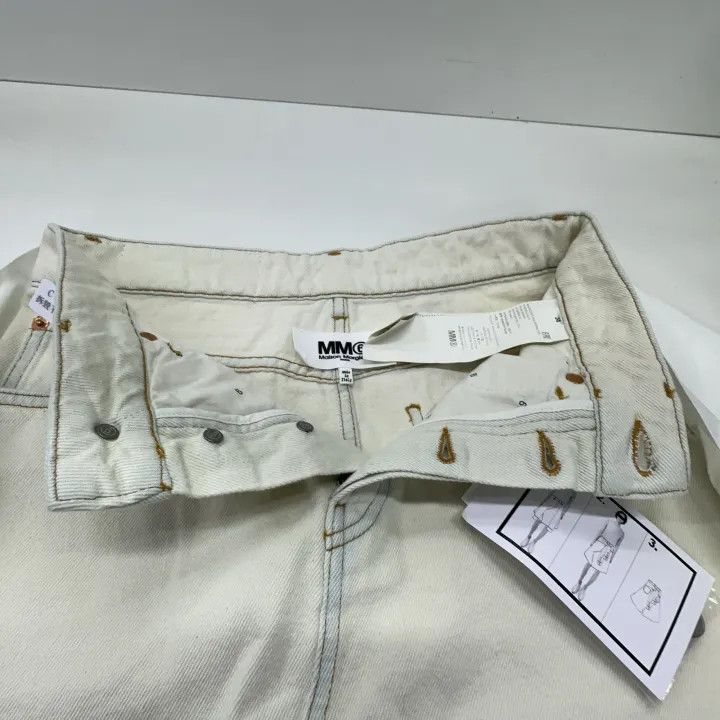 Maison Margiela MM6 Maison Margiela White Minimalist Denim Skirt 0079 Size 38" / US 16 / IT 52 - 8 Thumbnail