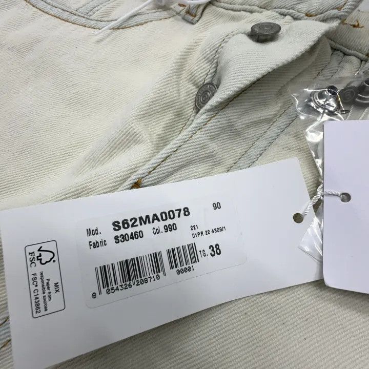 Maison Margiela MM6 Maison Margiela White Minimalist Denim Skirt 0079 Size 38" / US 16 / IT 52 - 4 Thumbnail