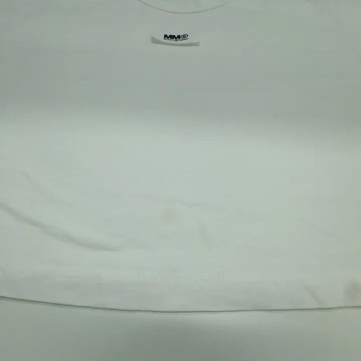 Maison Margiela MM6 Maison Margiela White Cropped T-Shirt 0079 Size S / US 4 / IT 40 - 9 Thumbnail