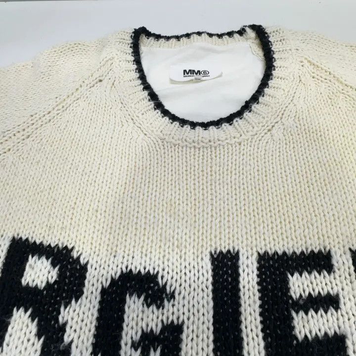 Maison Margiela MM6 Maison Margiela White Knit Sweater Women 0079 Size XS / US 0-2 / IT 36-38 - 9 Thumbnail