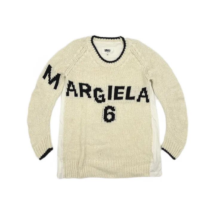 Maison Margiela MM6 Maison Margiela White Knit Sweater Women 0079 Size XS / US 0-2 / IT 36-38 - 2 Thumbnail