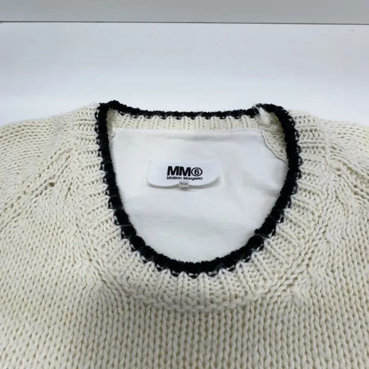 Maison Margiela MM6 Maison Margiela White Knit Sweater Women 0079 Size XS / US 0-2 / IT 36-38 - 6 Thumbnail