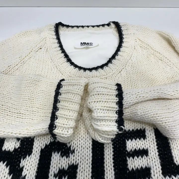 Maison Margiela MM6 Maison Margiela White Knit Sweater Women 0079 Size XS / US 0-2 / IT 36-38 - 8 Thumbnail
