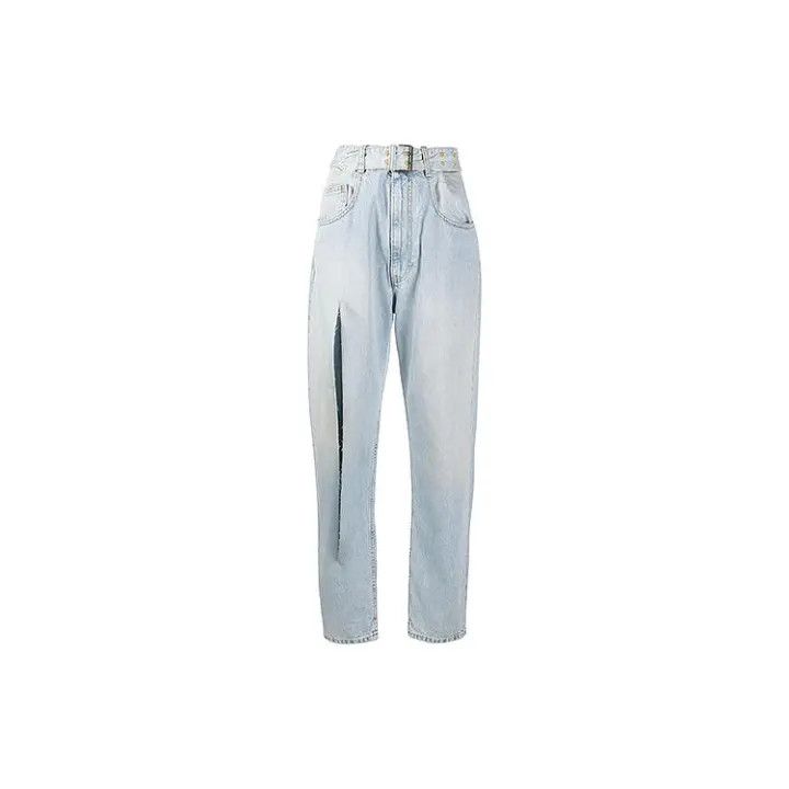 Maison Margiela Maison Margiela Split Detail Denim Pants for Women 0079 Size 38" / US 16 / IT 52 - 2 Thumbnail