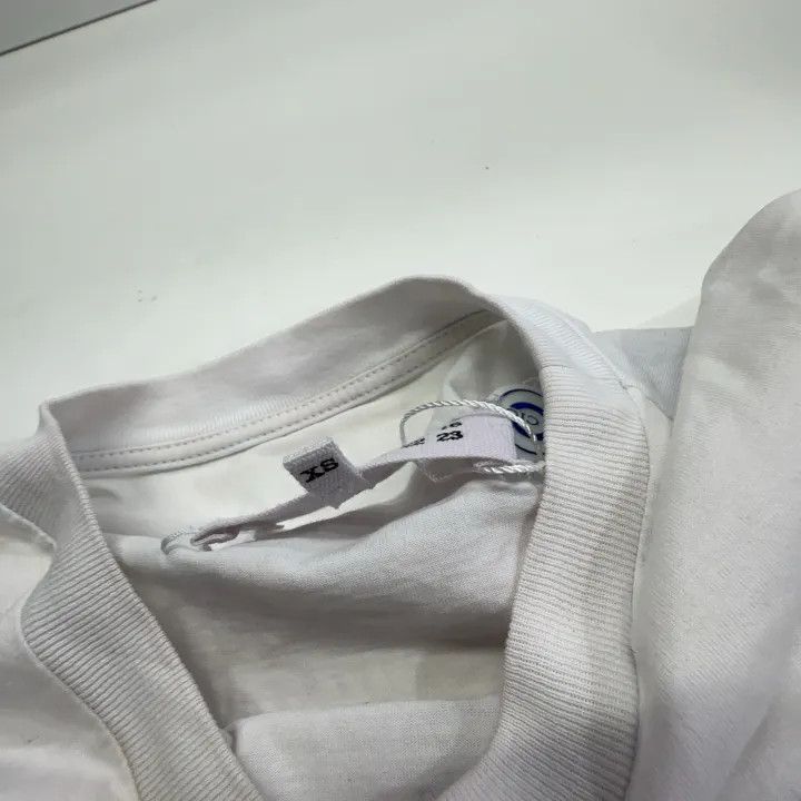 Maison Margiela Maison Margiela White Logo Print Short Sleeve T-Shirt 0079 Size XS / US 0-2 / IT 36-38 - 5 Thumbnail