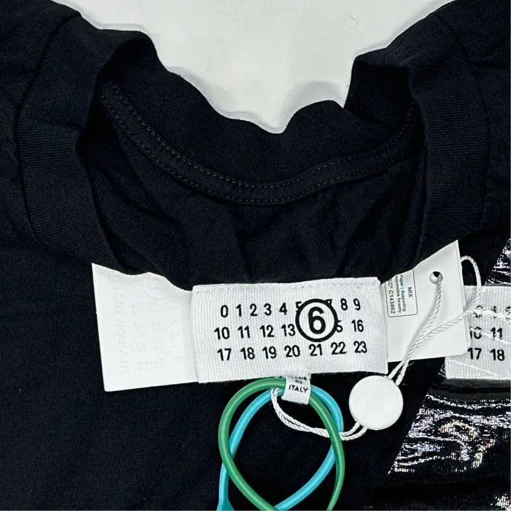 Maison Margiela MM6 Maison Margiela Black Logo Tee for Women 0079 Size L / US 10 / IT 46 - 4 Thumbnail