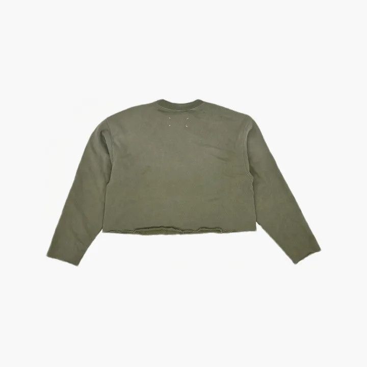 Maison Margiela Maison Margiela SS23 Olive Green Cropped Sweatshirt 0079 Size M / US 6-8 / IT 42-44 - 3 Thumbnail