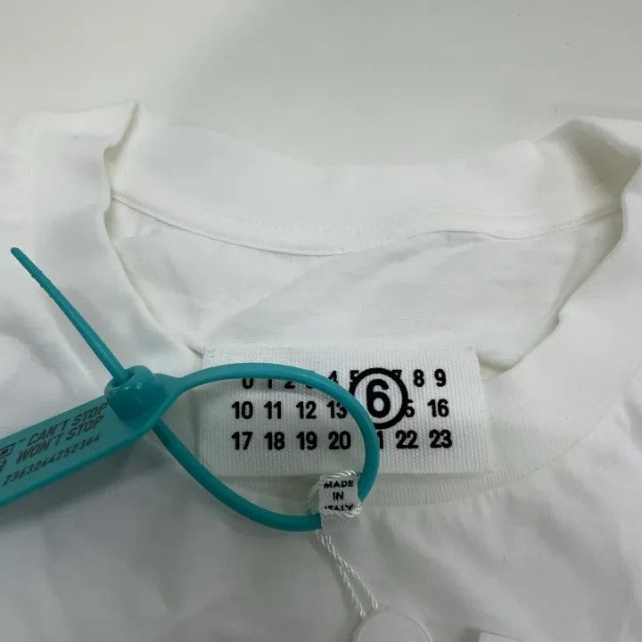 Maison Margiela MM6 Maison Margiela White Graphic Short-Sleeve Tee 0079 Size S / US 4 / IT 40 - 6 Thumbnail