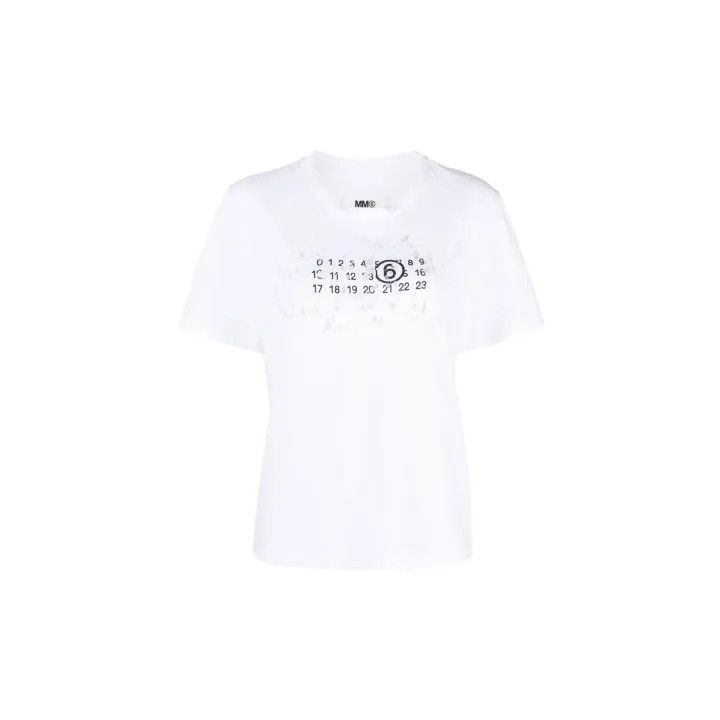Maison Margiela MM6 Maison Margiela White Digital Print T-Shirt 0079 Size M / US 6-8 / IT 42-44 - 2 Thumbnail