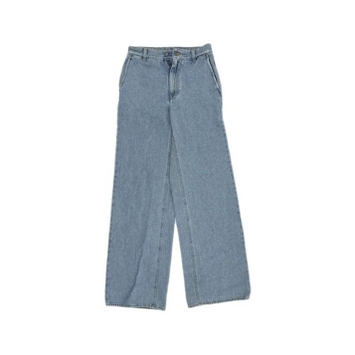 Maison Margiela MM6 Maison Margiela Blue Wide-Leg Jeans for Women 0079 Size 26" / US 2 / IT 38 - 2 Thumbnail