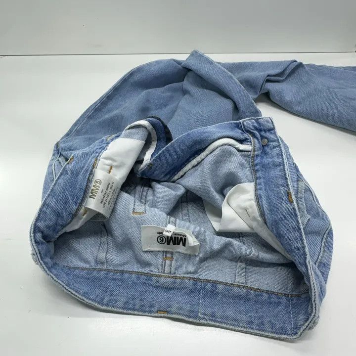 Maison Margiela MM6 Maison Margiela Blue Wide-Leg Jeans for Women 0079 Size 26" / US 2 / IT 38 - 6 Thumbnail