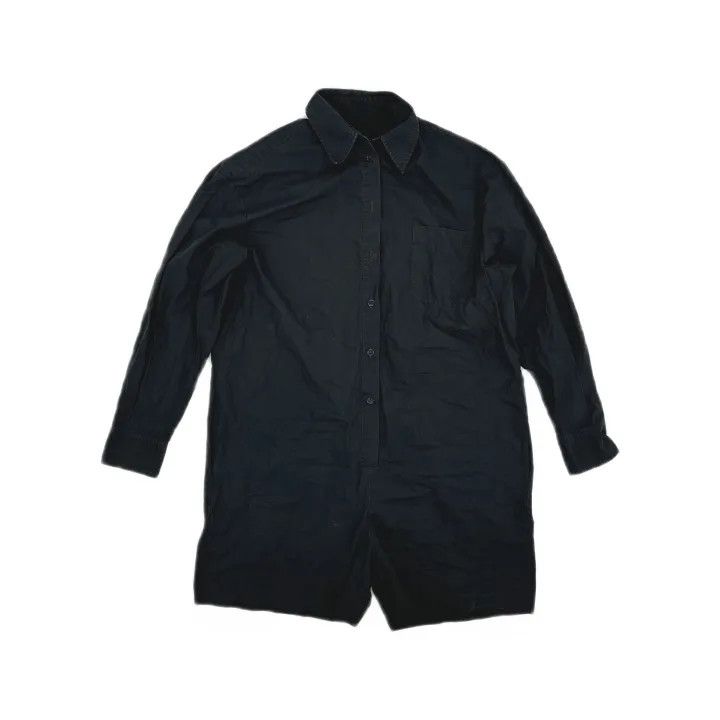 Maison Margiela MM6 Maison Margiela Black Button-Up Playsuit for Women 0079 Size S / US 4 / IT 40 - 2 Thumbnail