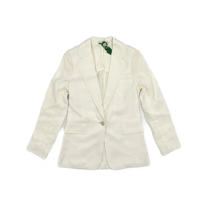 Maison Margiela Maison Margiela Women's Tailored Blazer in White 0079 Size M / US 6-8 / IT 42-44 - 2 Thumbnail