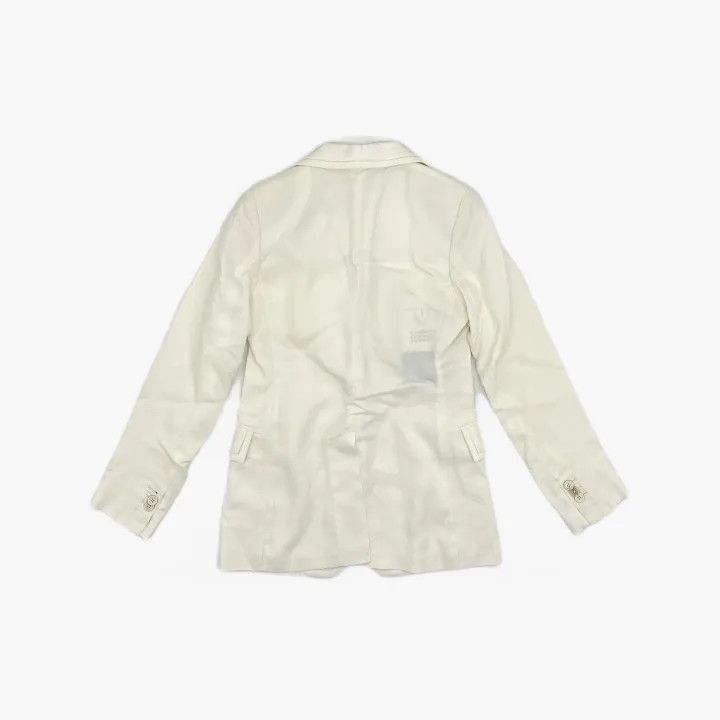 Maison Margiela Maison Margiela Women's Tailored Blazer in White 0079 Size M / US 6-8 / IT 42-44 - 3 Thumbnail