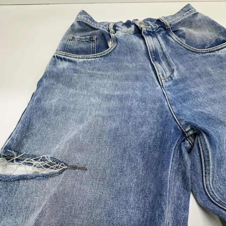Maison Margiela Maison Margiela High-Waisted Distressed Denim Pants 0079 Size 40" / US 18 - 7 Thumbnail