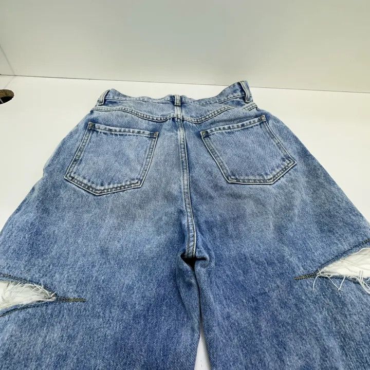 Maison Margiela Maison Margiela High-Waisted Distressed Denim Pants 0079 Size 40" / US 18 - 12 Thumbnail