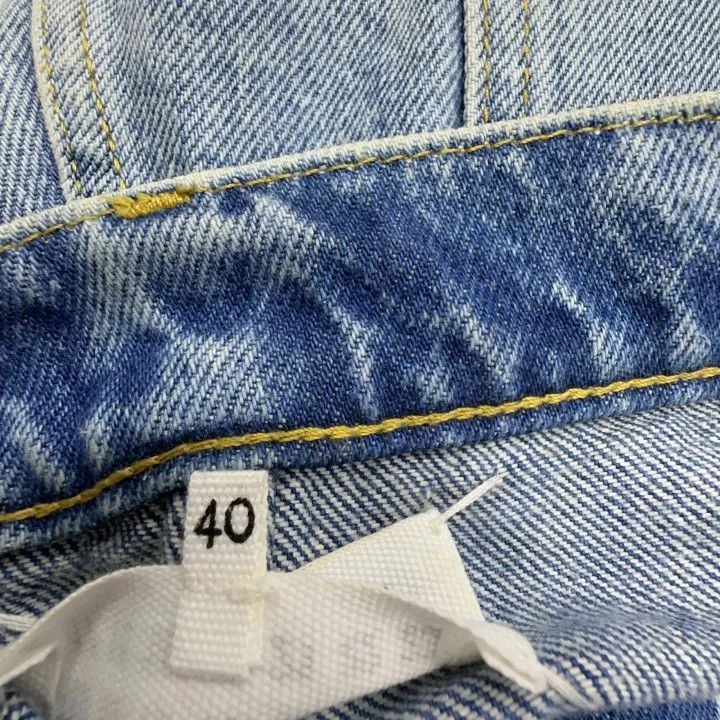 Maison Margiela Maison Margiela Blue Distressed Straight Jeans 0079 Size 40" / US 18 - 3 Thumbnail