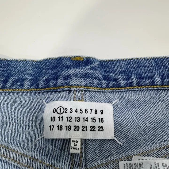 Maison Margiela Maison Margiela Blue Wide Leg Destructed Jeans 0079 Size 38" / US 16 / IT 52 - 7 Thumbnail