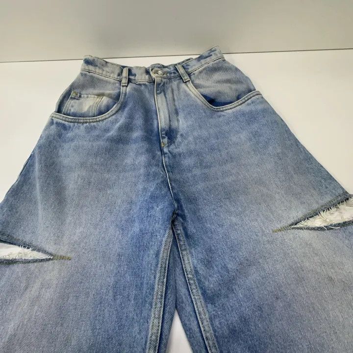 Maison Margiela Maison Margiela Distressed High-Waisted Denim Pants 0079 Size 36" / US 14 / IT 50 - 8 Thumbnail