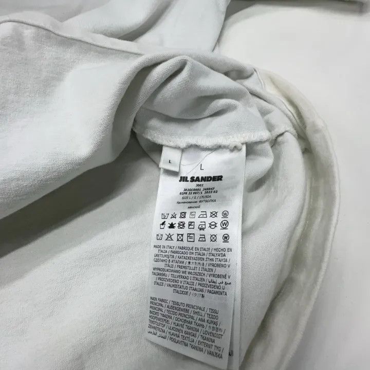 Jil Sander JIL SANDER FW22 Logo Print Short Sleeve T-Shirt 0079 Size L / US 10 / IT 46 - 5 Thumbnail