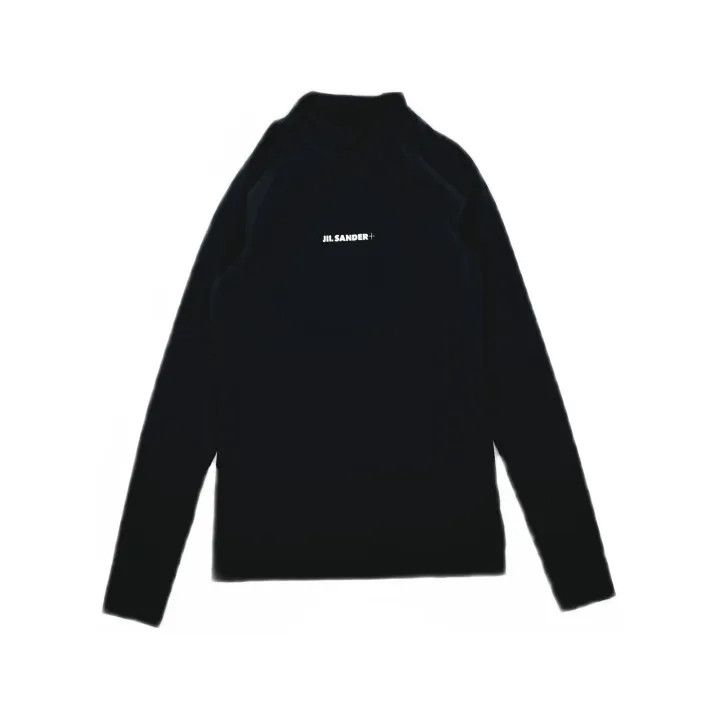 Jil Sander JIL SANDER Black Long Sleeve Logo T-shirt 0079 Size S / US 4 / IT 40 - 2 Thumbnail