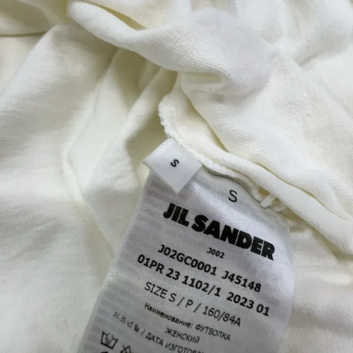 Jil Sander JIL SANDER FW22 Logo Print Short Sleeve T-Shirt 0079 Size S / US 4 / IT 40 - 4 Thumbnail