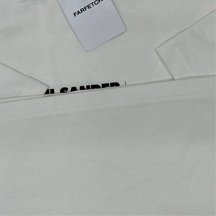 Jil Sander JIL SANDER Women's White Printed T-Shirt 0079 Size L / US 10 / IT 46 - 8 Thumbnail