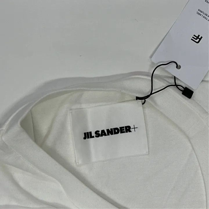 Jil Sander JIL SANDER Women's White Printed T-Shirt 0079 Size L / US 10 / IT 46 - 4 Thumbnail