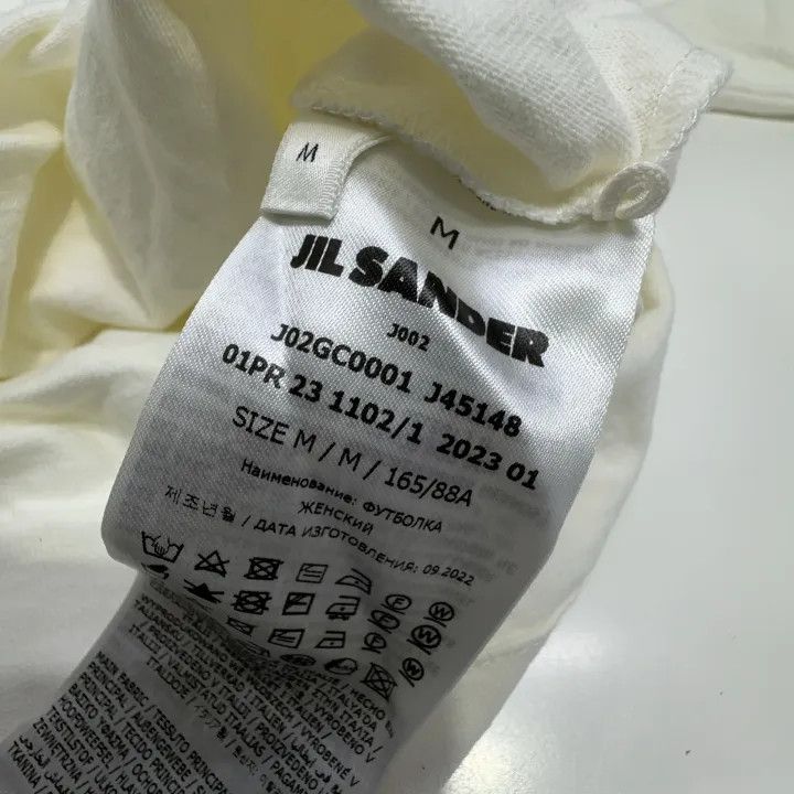 Jil Sander JIL SANDER Logo Print Short Sleeve T-Shirt 0079 Size M / US 6-8 / IT 42-44 - 5 Thumbnail