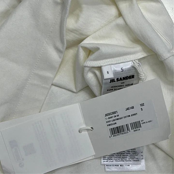 Jil Sander JIL SANDER Logo Print Short Sleeve T-Shirt 0079 Size S / US 4 / IT 40 - 4 Thumbnail