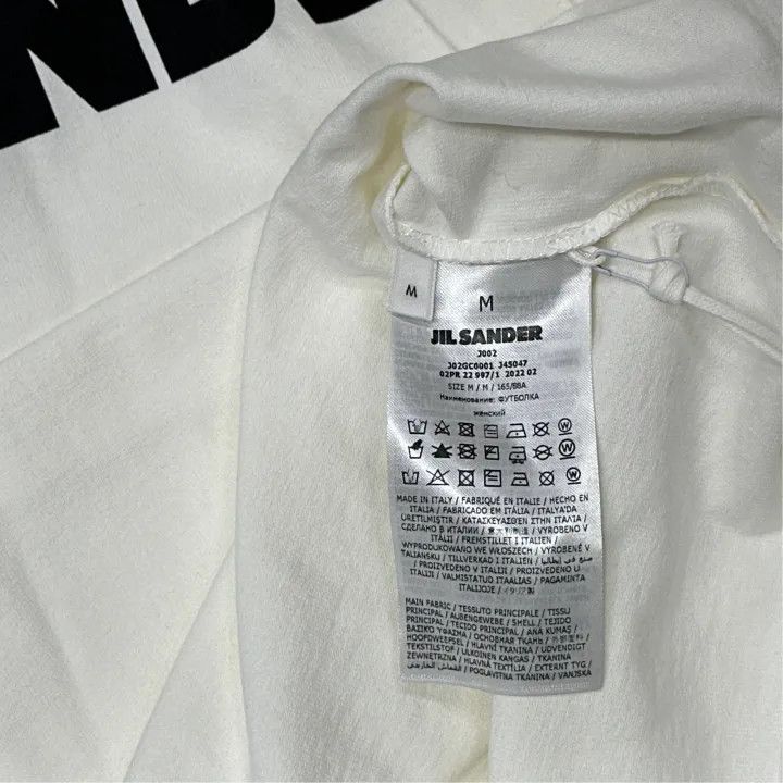 Jil Sander JIL SANDER FW22 Logo Print T-Shirt for Women 0079 Size M / US 6-8 / IT 42-44 - 3 Thumbnail