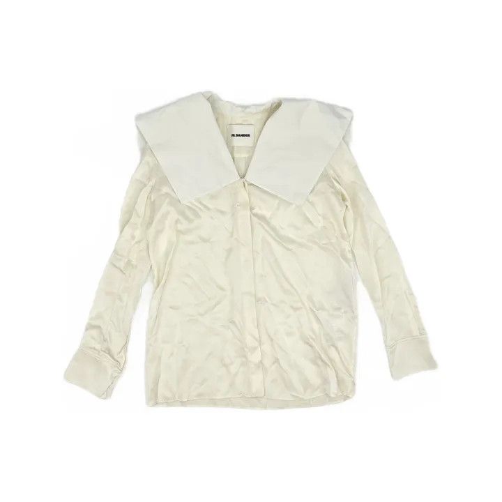 Jil Sander JIL SANDER SS23 Casual V-Neck Long Sleeve Shirt 0079 Size XS / US 0-2 / IT 36-38 - 2 Thumbnail