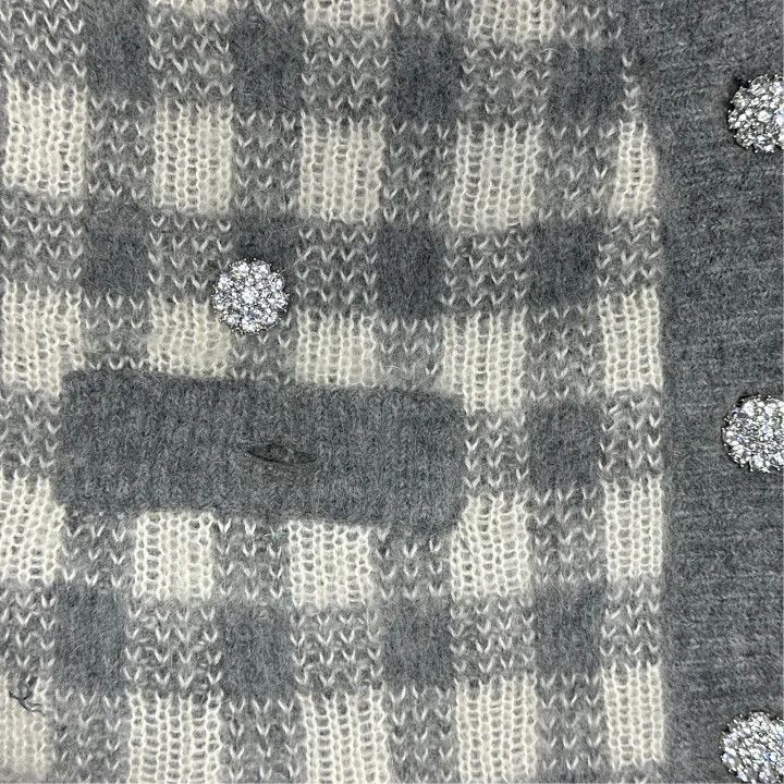 Sandro Sandro Gray V-Neck Button-Up Knit Sweater 0079 Size S / US 4 / IT 40 - 6 Thumbnail