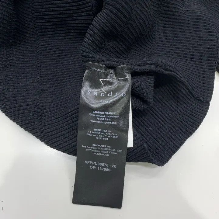 Sandro Sandro Black Casual Short Sleeve T-Shirt 0079 Size XS / US 0-2 / IT 36-38 - 4 Thumbnail