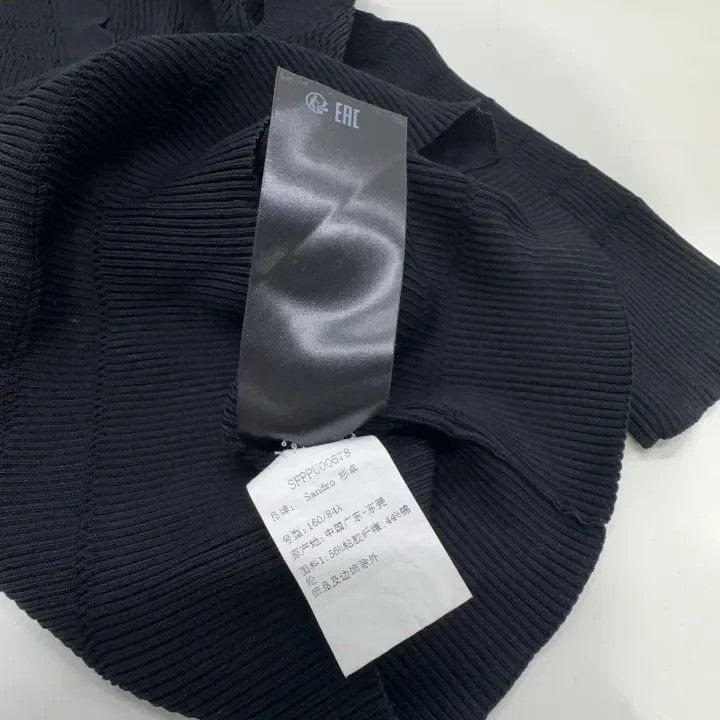 Sandro Sandro Black Casual Short Sleeve T-Shirt 0079 Size XS / US 0-2 / IT 36-38 - 5 Thumbnail