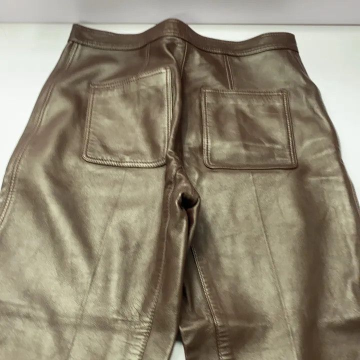 Sandro Sandro Stylish Commuter Brown Leather Pants 0079 Size 36" / US 14 / IT 50 - 6 Thumbnail