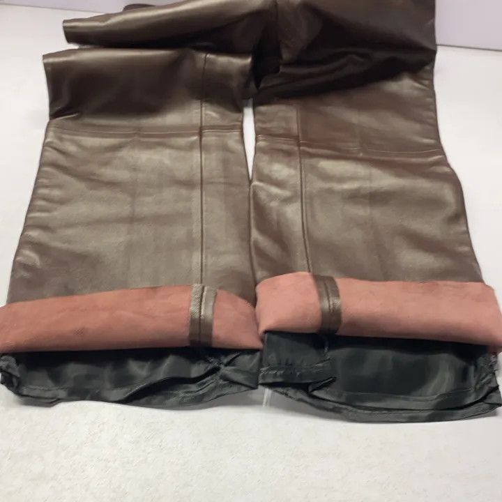 Sandro Sandro Stylish Commuter Brown Leather Pants 0079 Size 36" / US 14 / IT 50 - 7 Thumbnail